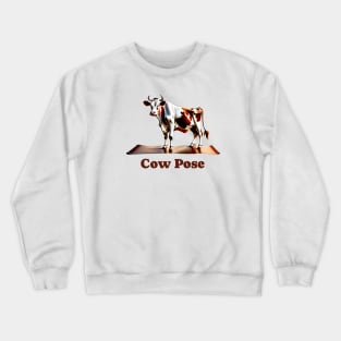 Cow in yoga pose Crewneck Sweatshirt
